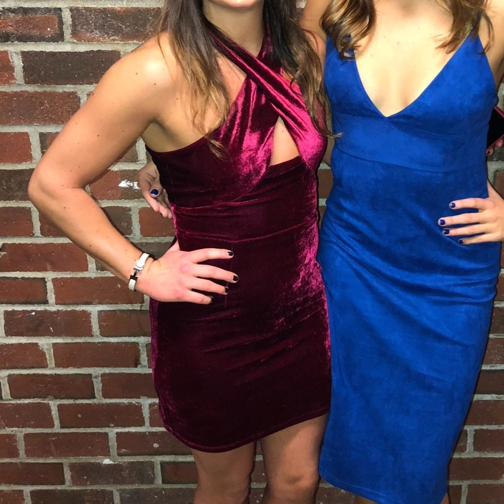 NBD velvet mini dress